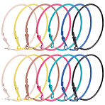 7Pairs 7 Colors 201 Stainless Steel Big Huggie Hoop Earrings, Simple Big Ring Earrings for Women, Mixed Color, 49mm, Pin: 0.5mm, 1pair/color(EJEW-DC0001-09)