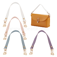 WADORN 4Pcs 4 Colors PU Leather Bag Straps, with Alloy Swivel Clasps & D-Ring, Mixed Color, 33.5x1.3cm, 1pc/color(FIND-WR0010-13)