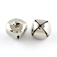 Iron Bell Charms, Platinum, 7x6x6mm, Hole: 3x1mm(IFIN-Q112-07P)