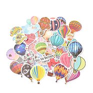 Colorful Cartoon Stickers, Vinyl Waterproof Decals, for Water Bottles Laptop Phone Skateboard Decoration, Hot Air Balloon Pattern, 5.8x3.6x0.02cm, 50pcs/bag(DIY-A025-06)