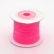 Nylon Thread, Deep Pink, 0.4mm, about 109.36 yards(100m)/roll(NWIR-G010-09)