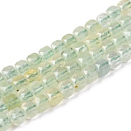 Natural Prehnite Beads Strands, Grade AA, Faceted, Cube, 4~5x4~5x4~5mm, Hole: 0.8mm, about 92~105pcs/strand, 14.96~15.35 inch(38~39cm)(G-N342-125)