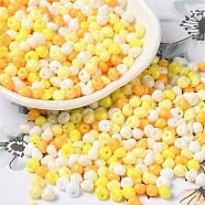 6/0 Opaque Baking Paint Glass Seed Beads, Teardrop, Mixed Color, 4.5~5x4x3~3.5mm, Hole: 0.9mm, about 5625Pcs/Pound(SEED-M012-02A-28)