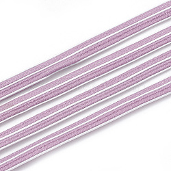 Flat Elastic Cord, with Nylon Outside and Rubber Inside, Plum, 7x2.5mm, about 100yard/bundle(300 feet/bundle)(EC-S003-08E)