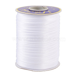 Single Face Polyester Satin Ribbon, White, 5/8 inch(14~15mm), about 80m/roll(OCOR-TAC0005-08B)