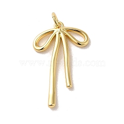 Brass Pendants, Bowknot, Real 18K Gold Plated, 25x16x3x2mm(X-KK-R155-08G)