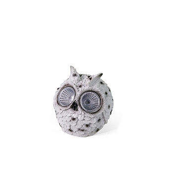 Creative Owl Resin Display Decorations, for Office Home Crafts Ornament, WhiteSmoke, 90x90x100mm