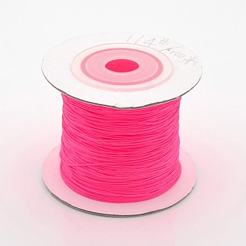 Nylon Thread, Deep Pink, 0.4mm, about 109.36 yards(100m)/roll