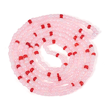 Resin Beads Bracelets, Wrap Bracelets for Women, Rondelle, Pink, 30-3/4 inch(78cm)