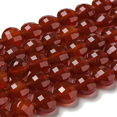 Flat Round Carnelian Beads