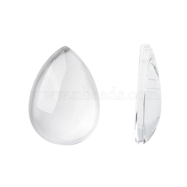 18mm Clear Drop Glass Cabochons