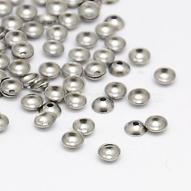 Stainless Steel Color Stainless Steel Bead Caps