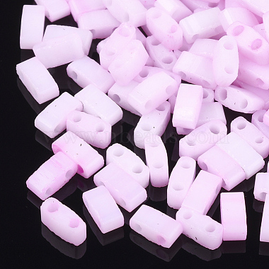 5mm PearlPink Rectangle Glass Beads