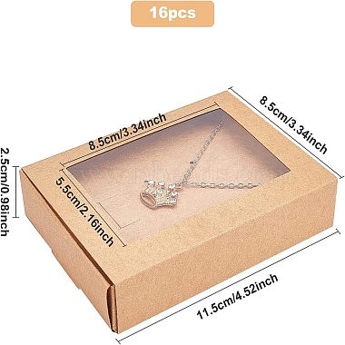 складной тип ящика креативная коробка из крафт-бумаги(CON-WH0077-12)-2