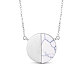 SHEGRACE Stunning 925 Sterling Silver Semicircle and Mable Pendant Necklace(JN474A)-1