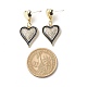3 paires de boucles d'oreilles pendantes en forme de cœur en zircone cubique transparente de style 3(EJEW-JE05082)-4