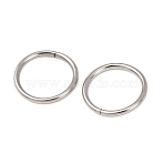 Tarnish Resistant 304 Stainless Steel Saw Cut Open Jump Rings, Round, Stainless Steel Color, 18 Gauge, 10x1mm, Inner Diameter: 8mm(STAS-N015-04-10x1mm)