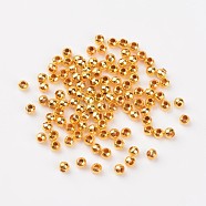 Golden Round Iron Spacer Beads, Metal Findings Accessories for DIY Crafting, Metal Findings for Jewelry Making Supplies, about 3.2mm in diameter, 3mm thick, Hole: 1.2mm
(X-E006-G)