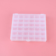 Polypropylene(PP) Storage Boxes, Sewing Machine Bobbins Storage Case, Clear, 11.8x14.2x3.1cm, 36 Compartments(PW22071564546)