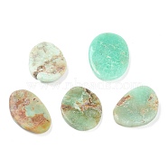 Natural Chrysoprase Oval Palm Stone, Reiki Healing Pocket Stone for Anxiety Stress Relief Therapy, 36~42x24~29x3.5~6mm(G-H254-07)