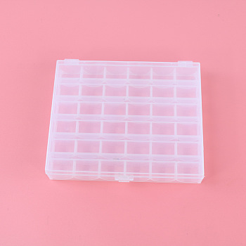 Polypropylene(PP) Storage Boxes, Sewing Machine Bobbins Storage Case, Clear, 11.8x14.2x3.1cm, 36 Compartments