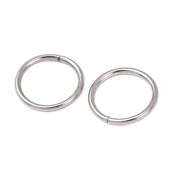 Tarnish Resistant 304 Stainless Steel Saw Cut Open Jump Rings, Round, Stainless Steel Color, 18 Gauge, 10x1mm, Inner Diameter: 8mm