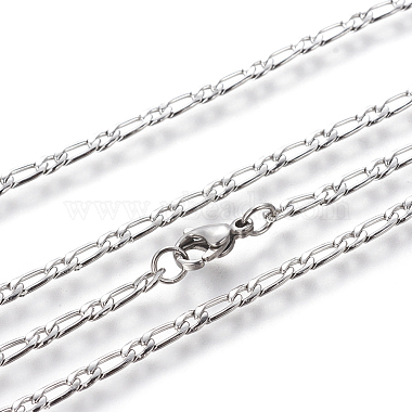 304 из нержавеющей стали Figaro цепи ожерелья(X-NJEW-E143-04P)-2