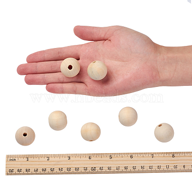 Natural Unfinished Wood Beads(WOOD-S651-25mm-LF)-3