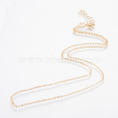 Iron Cable Chains Necklace Making(X-MAK-R016-45cm-G)-2