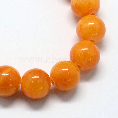Chapelets de perles de pierres en jade jaune teinte(X-G-R271-4mm-Y08)-2