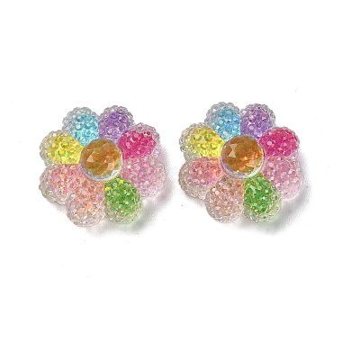 Colorful Flower Epoxy Resin Cabochons