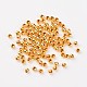 Golden Round Iron Spacer Beads(X-E006-G)-1