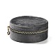 Round Velvet Jewelry Storage Zipper Boxes(CON-P021-02B)-1