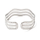 304 Stainless Steel Wave Open Cuff Bangles(BJEW-L682-008P)-2