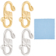 4Pcs 2 Colors Sterling Silver S-Hook Clasps with 925 Stamp(FIND-BC0005-14B)-1