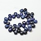 Natural Sodalite Teardrop Beads(G-P094-07)-2