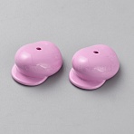 Opaque Acrylic Beads, Hat, Violet, 26.5x22x11mm, Hole: 2mm(MACR-WH0007-135F)