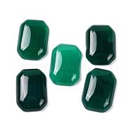 Natural Green Onyx Agate(Dyed & Heated) Cabochons, Rectangle, 28.5~30x20~21x6~7mm(G-B085-01A-03)