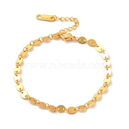 304 Stainless Steel Oval Link Chains Bracelet for Men Women, Golden, 6-3/8 inch(16.2cm)(BJEW-G640-05G)