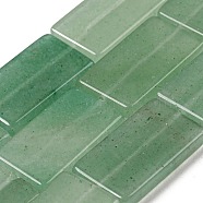 Natural Green Aventurine Beads Strands, Rectangle, 20x12x3mm, Hole: 1mm, about 20pcs/strand, 15.75''(40cm)(G-M420-G02-01)