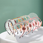 Acrylic Headband Organizers Display Stand, with 7 pcs Coloums, Clear, 30x1x20cm(OHAR-PW0001-134A)