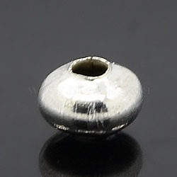 Iron Spacer Beads, Rondelle, Silver Color Plated, 8x5mm, Hole: 2mm(IFIN-D050-8mm-S)