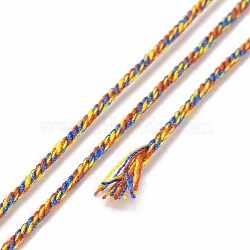 Cotton Cord, Braided Rope, with Paper Reel, for Wall Hanging, Crafts, Gift Wrapping, Colorful, 1mm, about 32.81 Yards(30m)/Roll(OCOR-E027-01A-15)