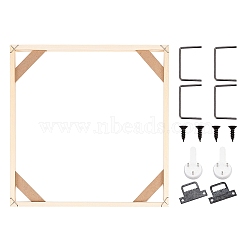 DIY Solid Wood Canvas Frame Kit, Wooden Art Frames, for Oil Painting & Wall Art, with Wood Stretcher Bars, Black, 402x23x11.5mm(DIY-BC0003-11A)