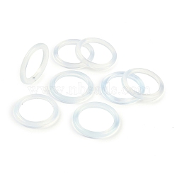 Dyed & Heated Natural Agate Finger Rings for Women, Clear, 2.5~3mm, Inner Diameter: 17~18mm(RJEW-Z075-01G)