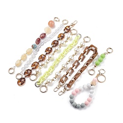 Bag Strap, with Resin, Wood, Acrylic, Gemstone, for Bag Replacement Accessories, Mixed Color, 13.5~47x1.55~2.7x1.55~2.6cm, Hole: 24.5mm(FIND-XCP0001-21)