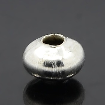 Iron Spacer Beads, Rondelle, Silver Color Plated, 8x5mm, Hole: 2mm