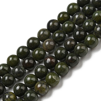 Natural African Green Autumn Jasper Beads Strands, Round, 4mm, Hole: 0.8mm, about 102pcs/strand, 15.71''(39.9cm)