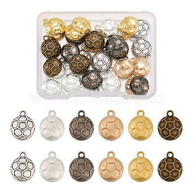 Mixed Color Football Alloy Charms