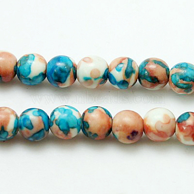 Synthetic Ocean White Jade Beads Strands(G-E009-8mm-M)-3